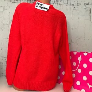 PINK Victoria's Secret Other - VS PINK XS BOYFRIEND SWEATER LOGO OVERSIZED NEON PINK Victoria's Secret Other - VS PINK XS BOYFRIEND SWEATER LOGO OVERSIZED NEON